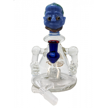 7.5" "OPG" On Point Glass Ghost Matrix Perc Water Pipe [ABC74]